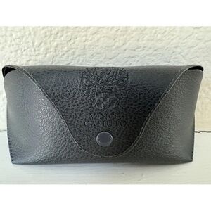 Vince Camuto Black Pebbled Leather Sunglasses Case